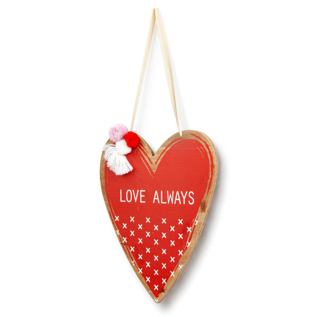 1Pc Neighbor Proposal Wood Heart Shape Ornament Sign, A Good