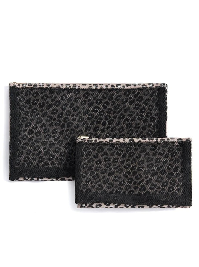 Set of 2 Leopard Travel Organizers