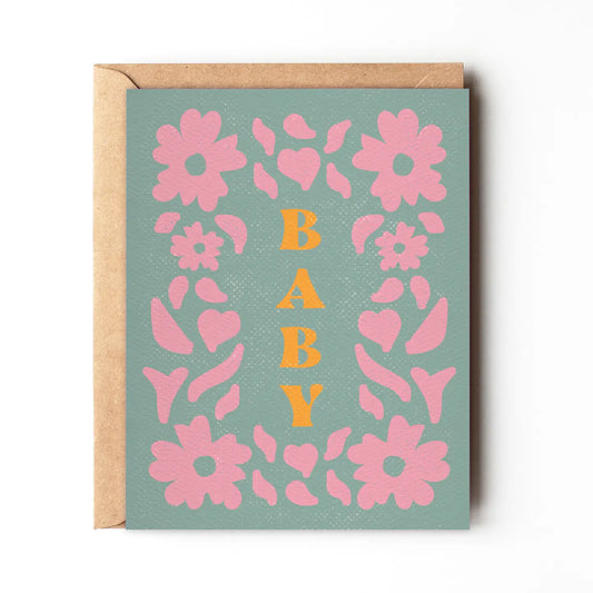 Baby Floral Spring Card