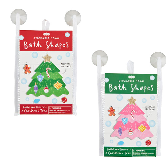 Christmas Tree Bath Shapes Stickable Foam Set