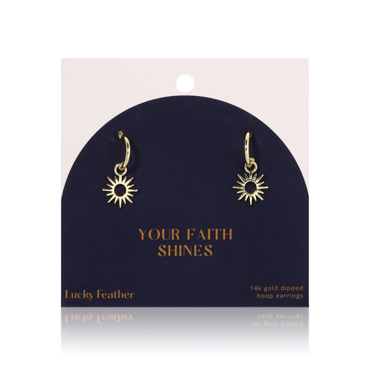 Your Faith Shines Sunburst Earrings