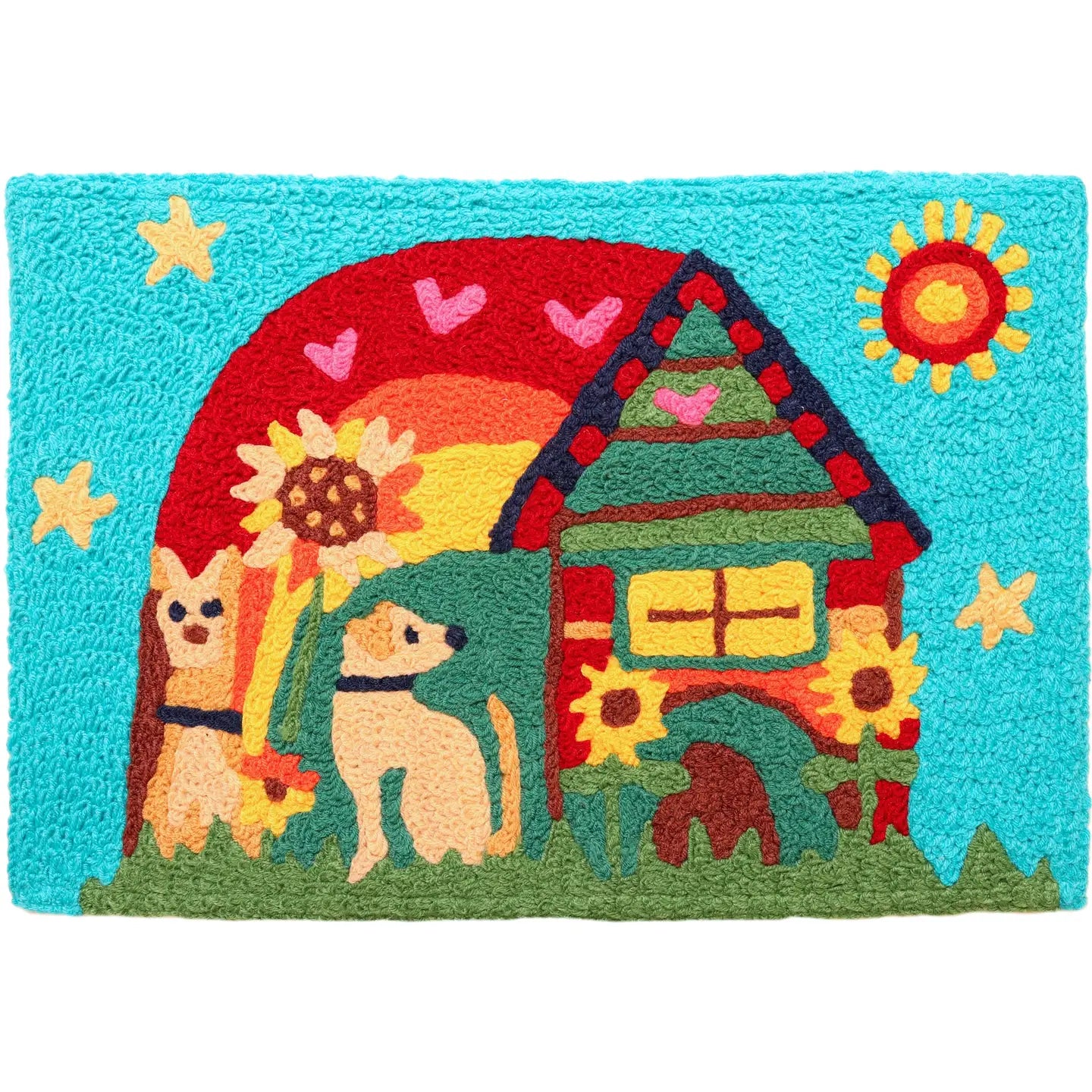 Peace, Love, Dogs Mat