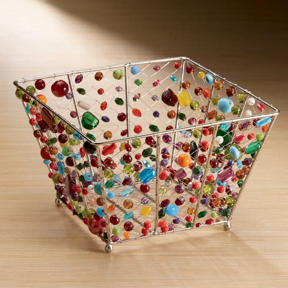 Square Beaded Basket