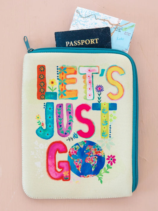 Travel Document Pouch - Let's Just Go