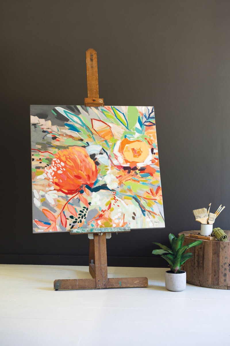 Abstract Flowers Oil Painting