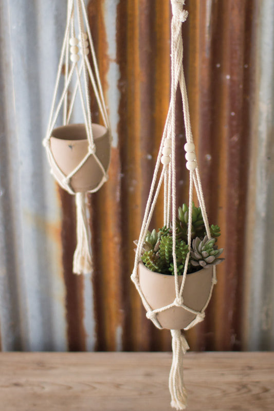 Macramé Hanger with Clay Pots