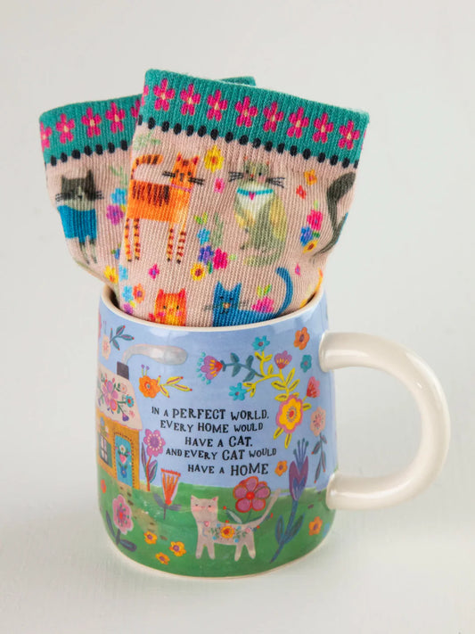 Mug & Sock Set - Every Cat Has A Home