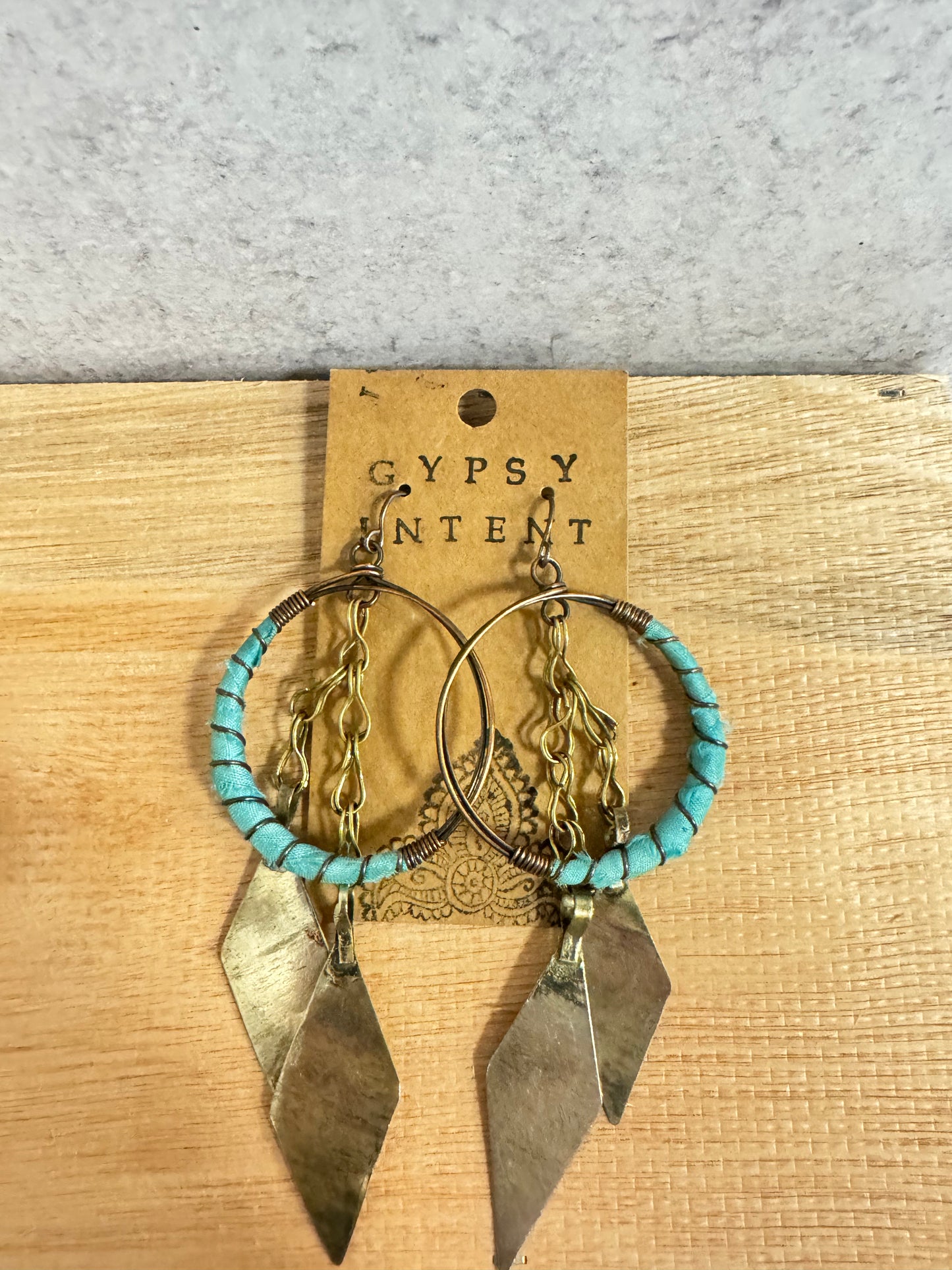 Nomad Silk Wrapped Dangle Earrings