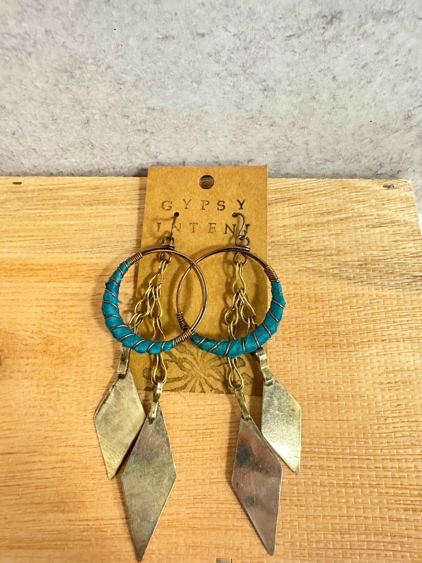 Nomad Silk Wrapped Dangle Earrings