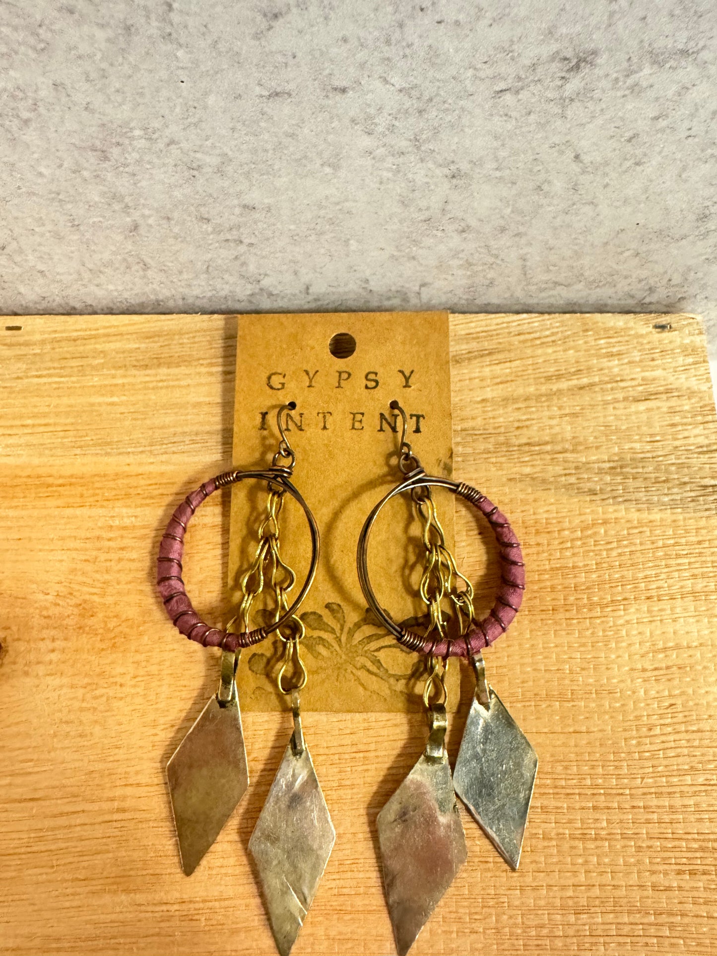 Nomad Silk Wrapped Dangle Earrings