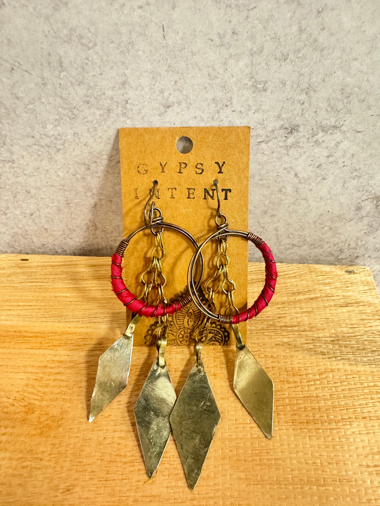 Nomad Silk Wrapped Dangle Earrings