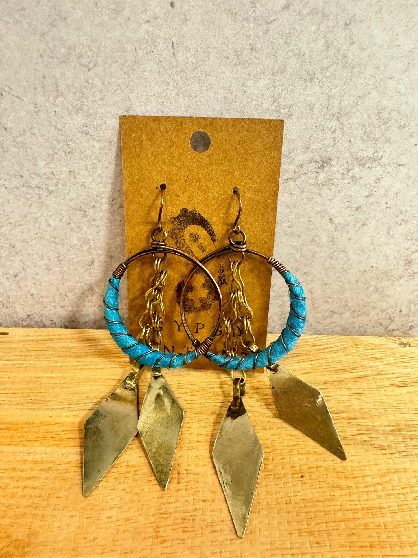 Nomad Silk Wrapped Dangle Earrings