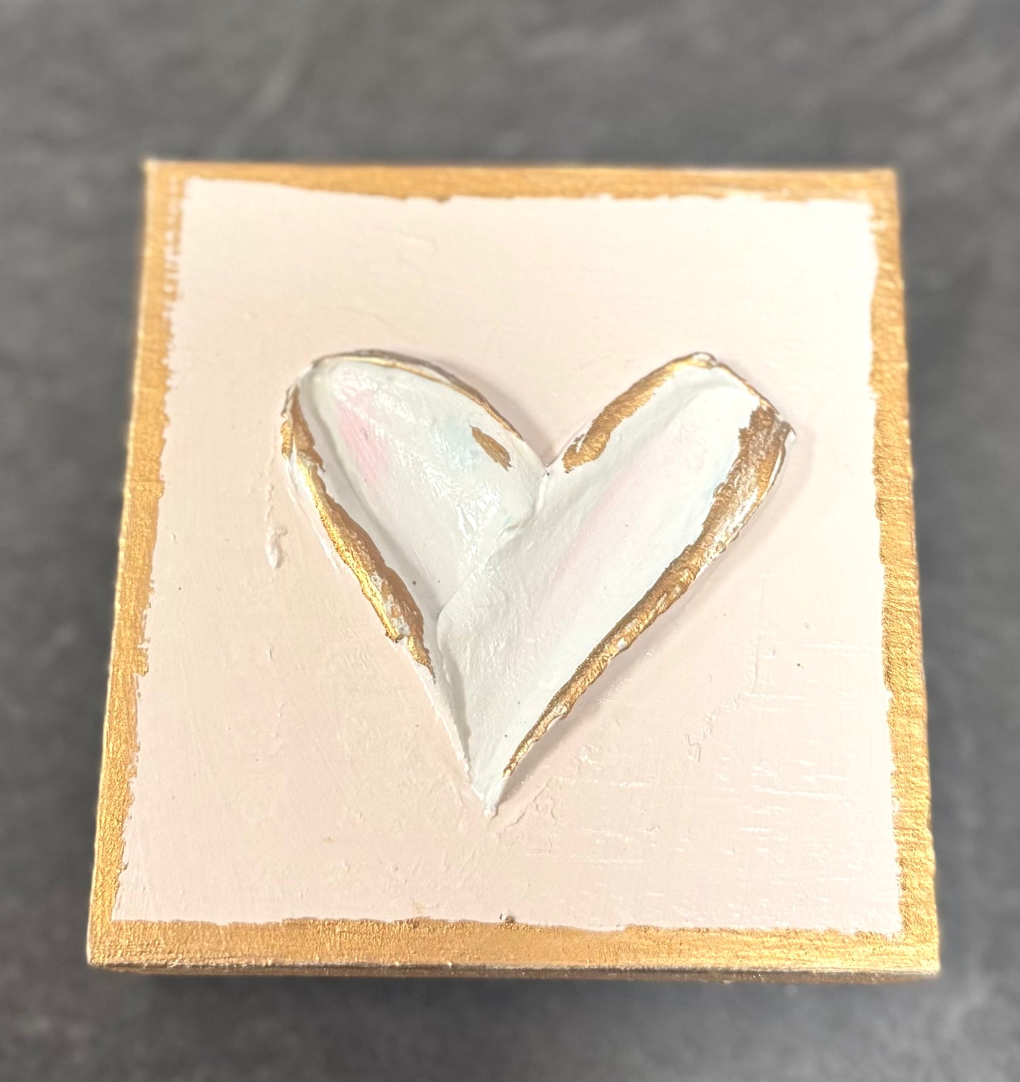 Handmade Heart Valentine Wood Blocks