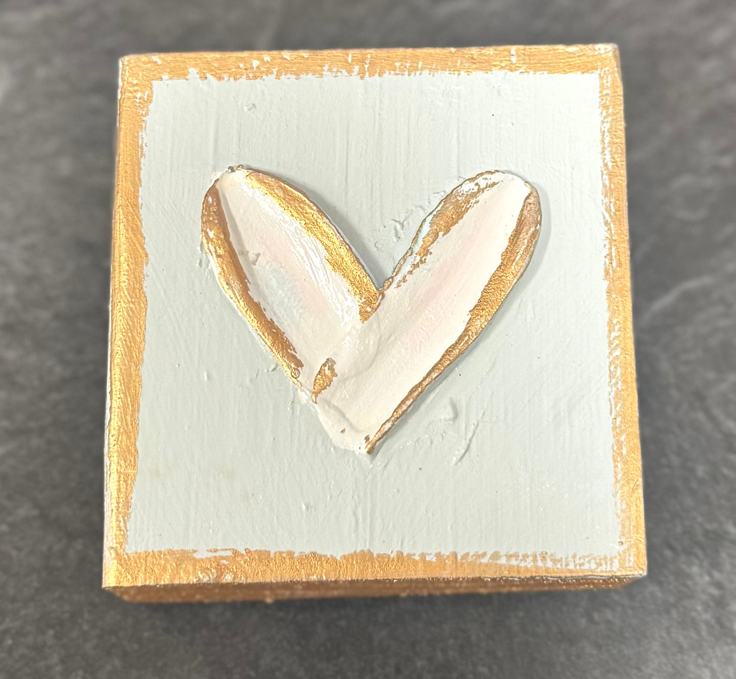 Handmade Heart Valentine Wood Blocks