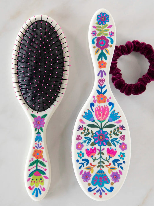 Wet / Dry Detangling Hairbrush - Cream