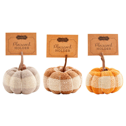 Check Pumpkin Placecard Holders