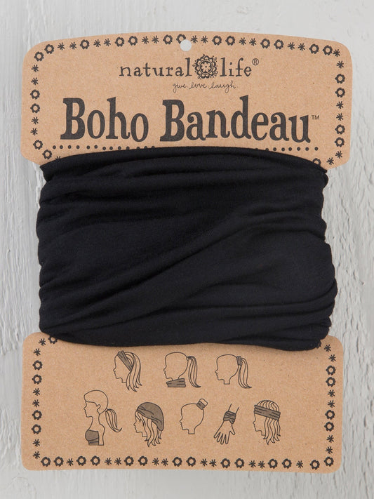 Full Boho Bandeau® Headband - Black