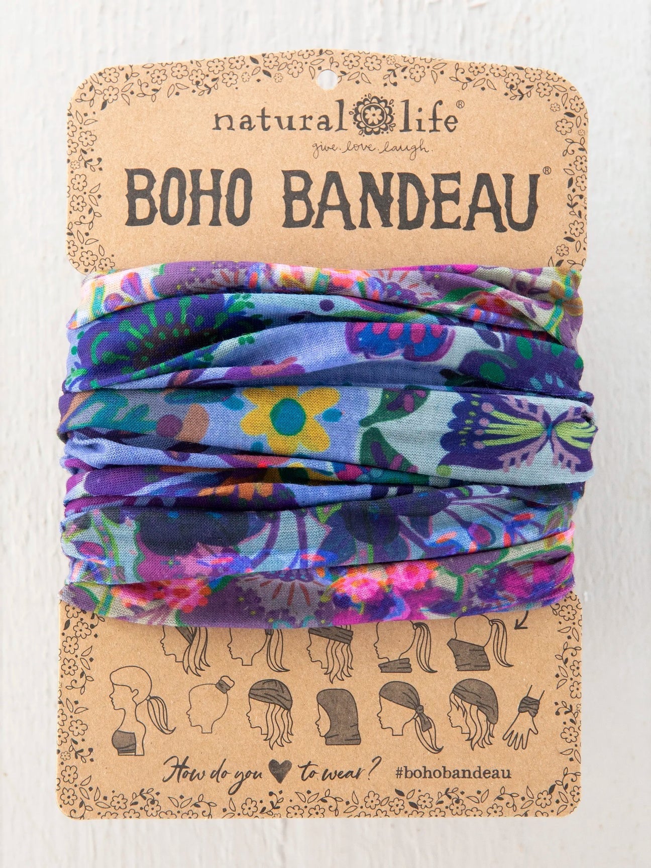 Full Boho Bandeau® Headband - Border Folk Garden