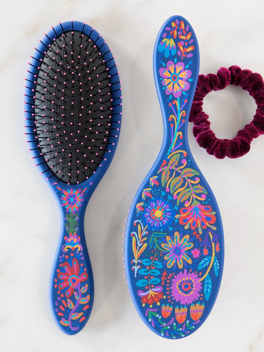 Wet / Dry Detangling Hairbrush - Navy