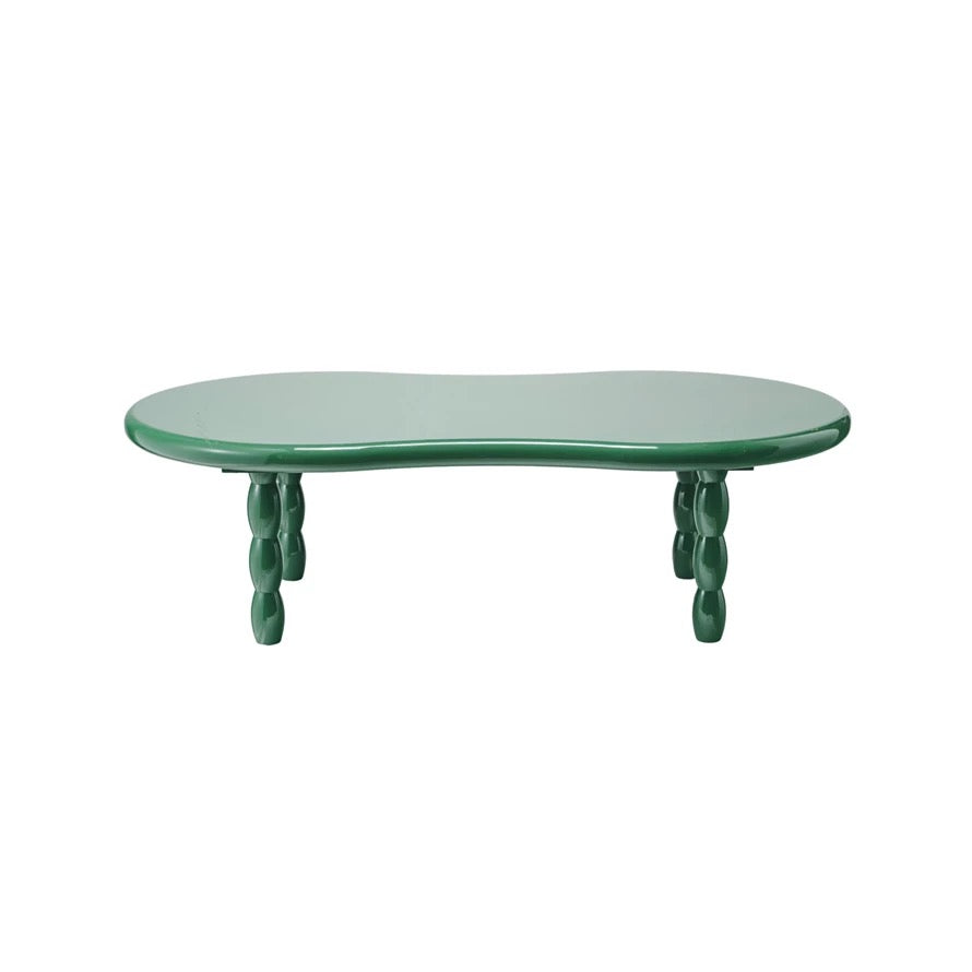 Green Wood Lacquered Coffee Table