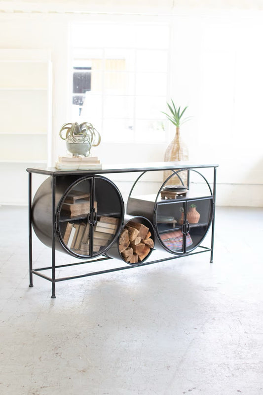 Iron Circle Console Table