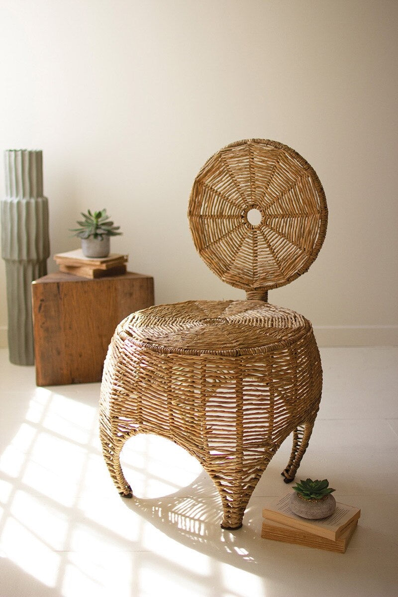 Seagrass and Iron Statement Chair