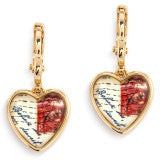 Art Heart Earrings - P.S. I Love You