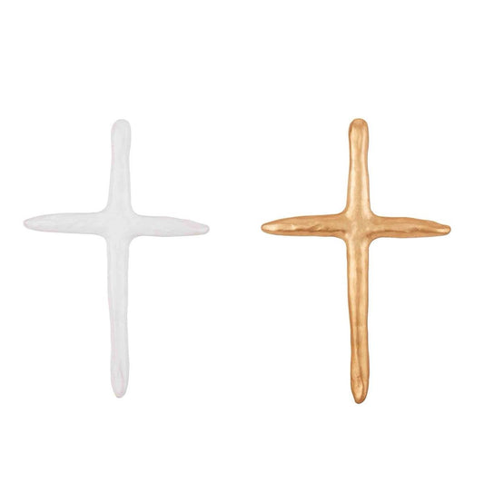 Gold and White Decorative Crosses