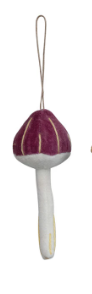 Velvet Mushroom Ornaments