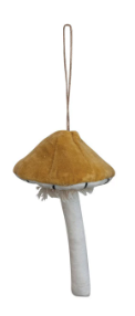 Velvet Mushroom Ornaments