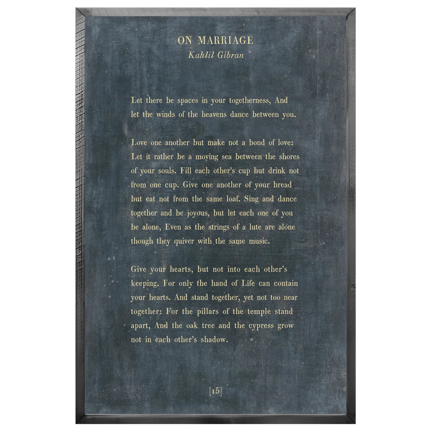 On Marriage - Poetry Collection Art Print