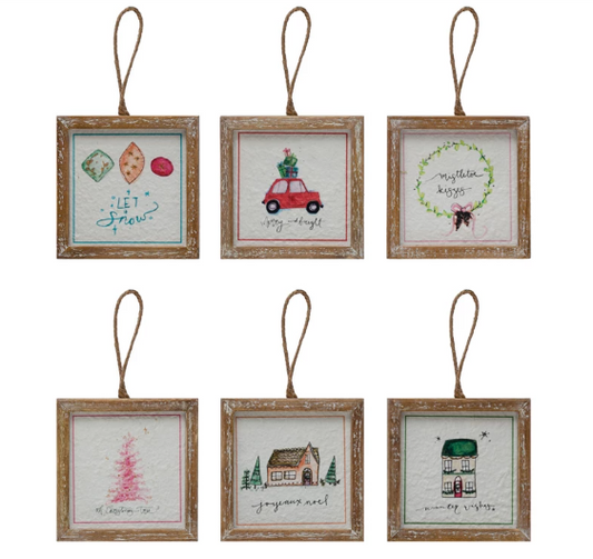 Twinkle Holiday Frame Ornaments