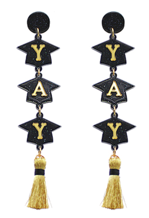 YAY Graduate Acrylic Earrings