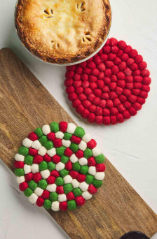 Christmas Pom Trivets