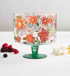 Poinsettia Trifle Bowl