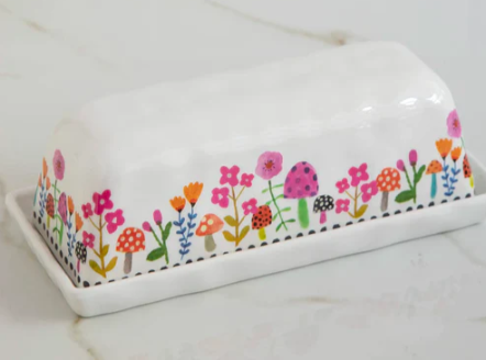 Melamine Butter Dish - Mushroom