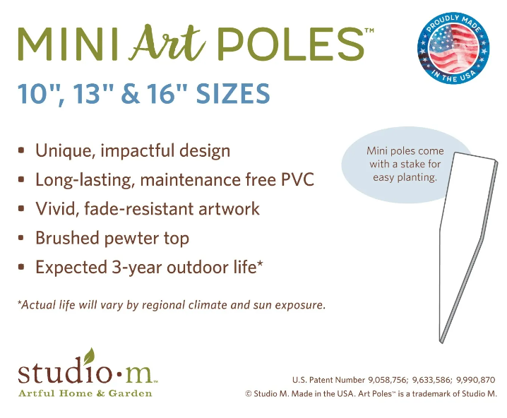 Christmas Joy 13" Mini Art Pole