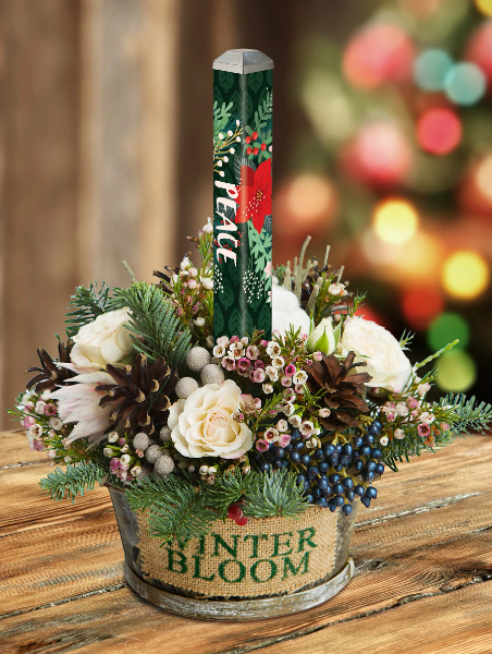 Winter Garden 10" Mini Art Pole