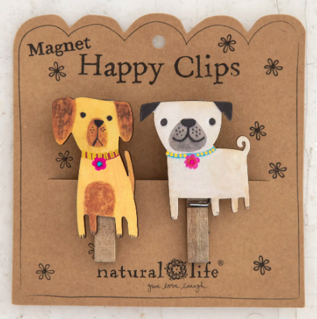 Magnet Happy Clips, Set of 2 - Dog