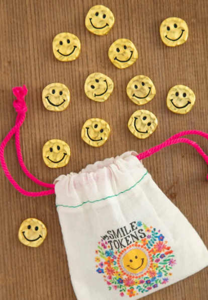 Bag of Tiny Tokens, Set of 12 - Smiley Face