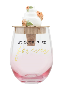 Engaged Wine Glass & Stopper Sets