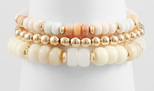 3 Row CCB & Bead Bracelet