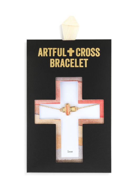 Artful Cross Bracelet - Love