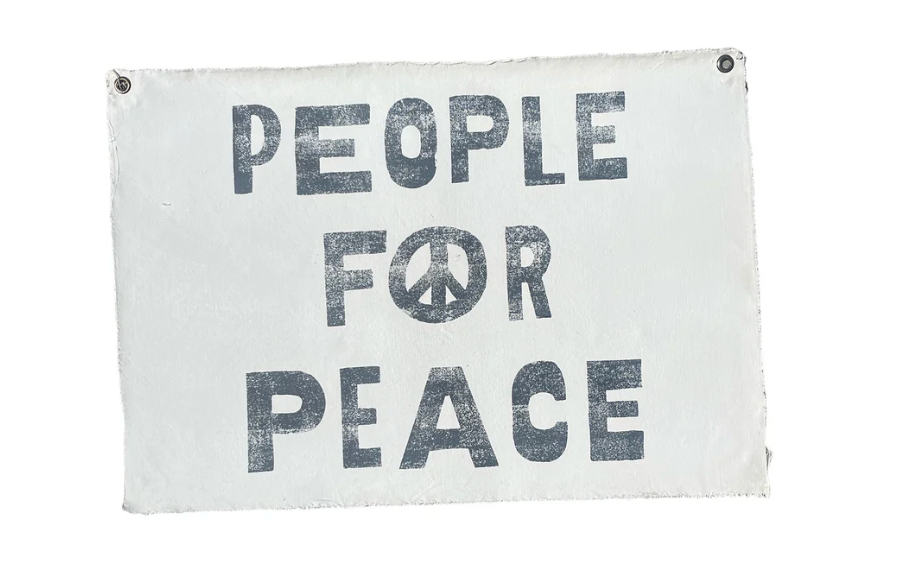 People For Peace Hand Painted Wall Hanging