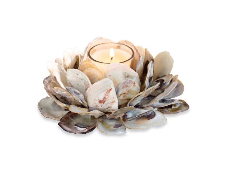 Oyster Shell Votive Holder