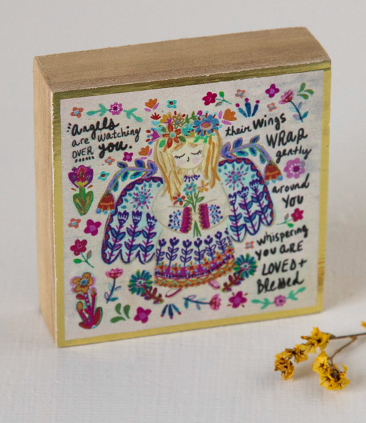 Tiny Block Keepsake - Angels Watching