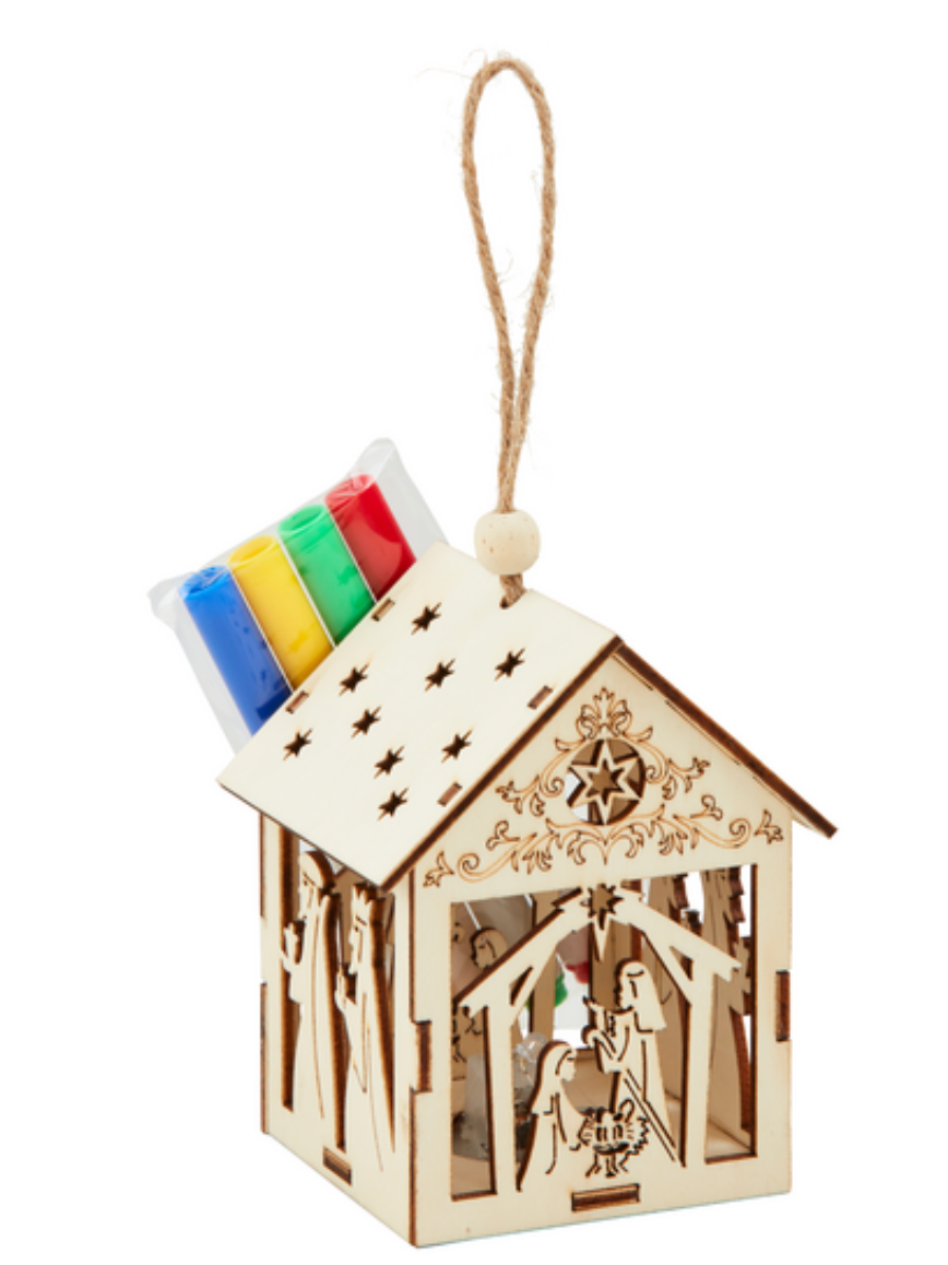 Color-Me Light Up Nativity Ornaments