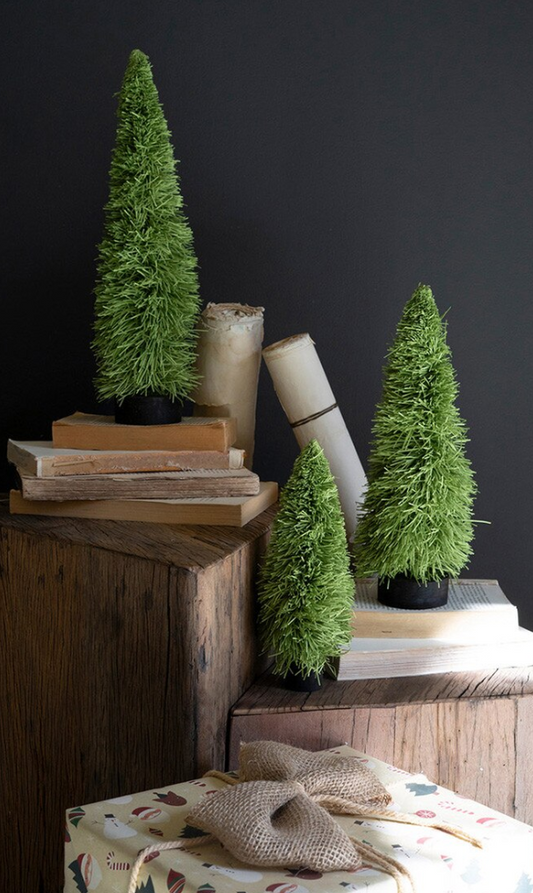 Green Paper Frill Christmas Trees