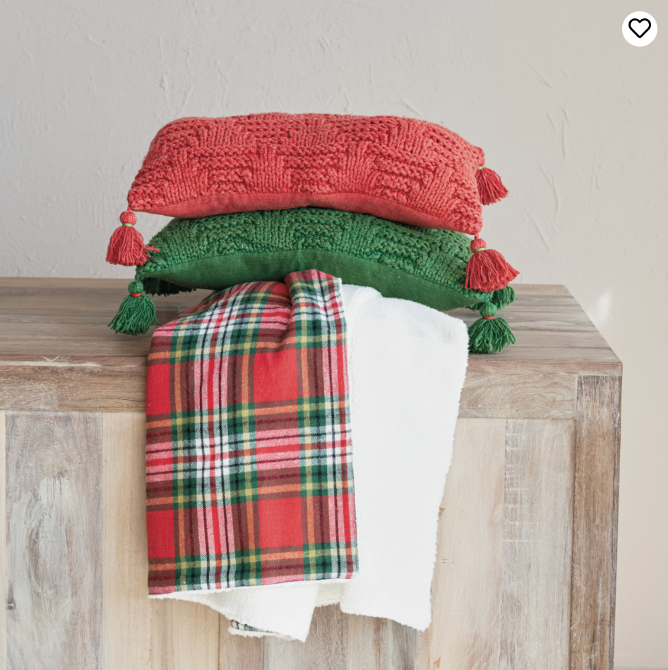 Woven Knit Lumbar Christmas Pillows