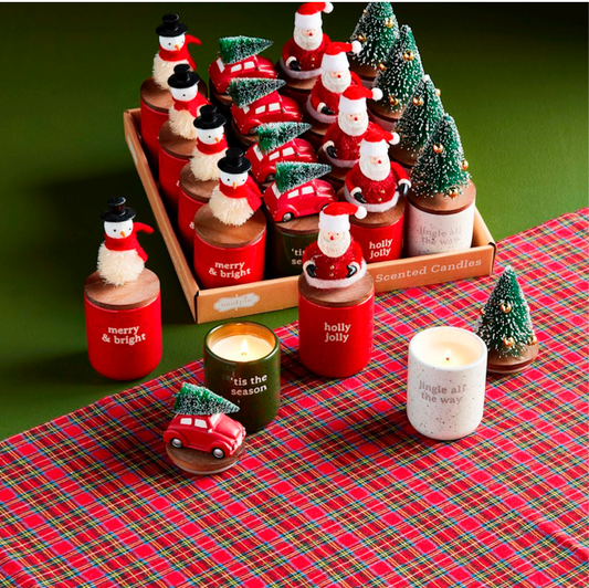 Christmas Bottlebrush Character Candles